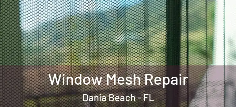  Window Mesh Repair Dania Beach - FL